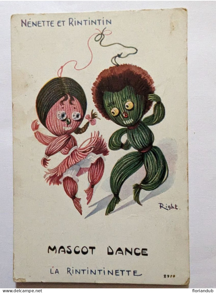 CPA  - Nénette Et Rintintin Mascot Dance -  Illustrateur Right - Right