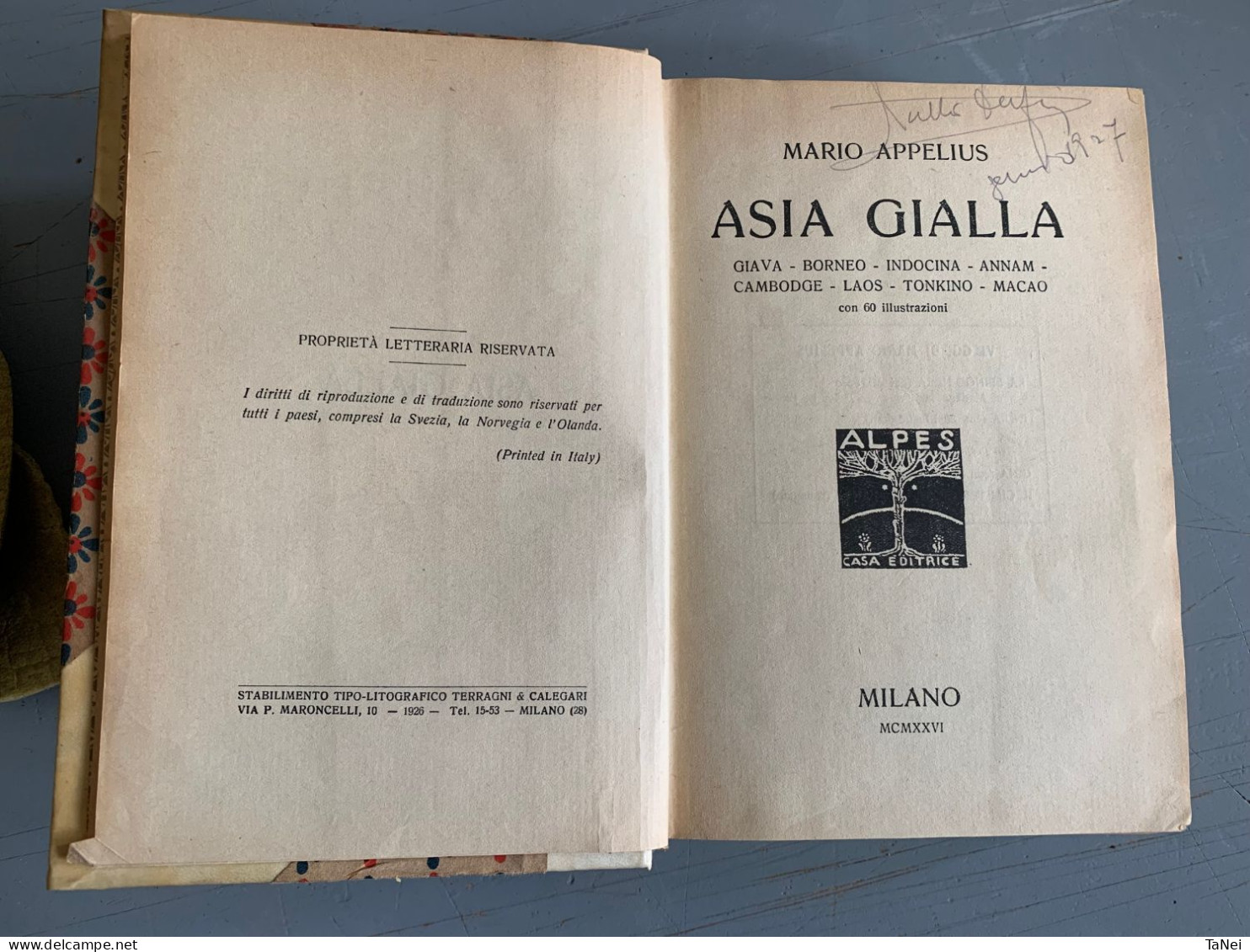 Appelius: Asia Gialla 1926#Batavia#Borobodur#Bormeo#Saigon#Angkor Wat#Hanoi - Alte Bücher
