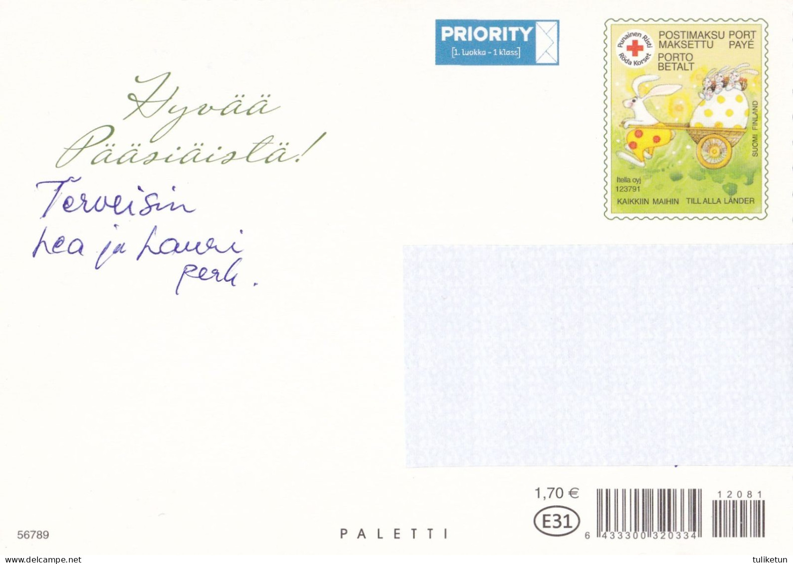 Postal Stationery - Girl - Ducks - Chicks Travelling With Egg - Red Cross 2013 - Suomi Finland - Postage Paid - RARE - Ganzsachen