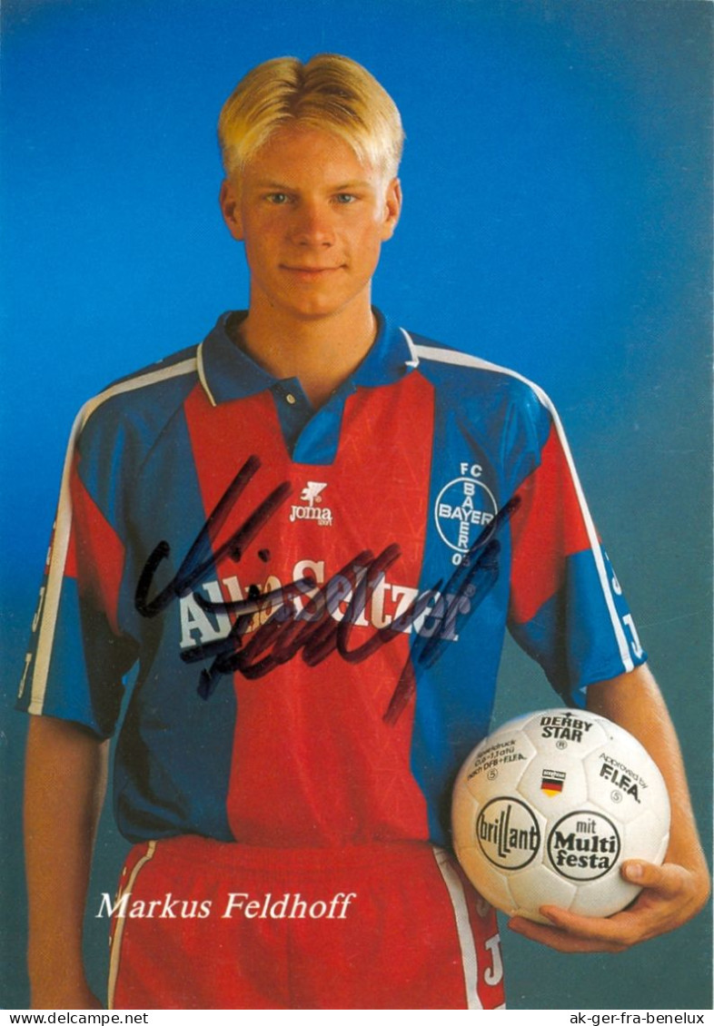 Fußball-Autogrammkarte AK Markus Feldhoff FC Bayer 05 Uerdingen 93-94 KFC Krefeld Königshardt Energie Cottbus Paderborn - Autógrafos