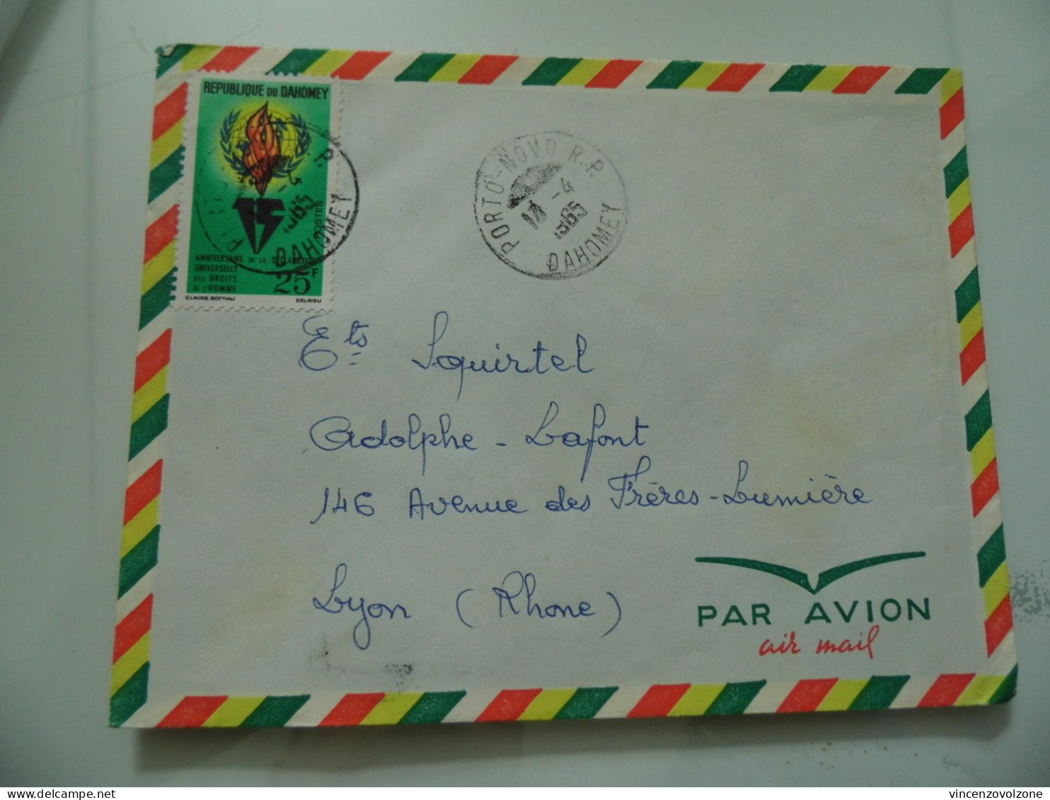 Busta Viaggiata  Per La Francia 1965 - Storia Postale