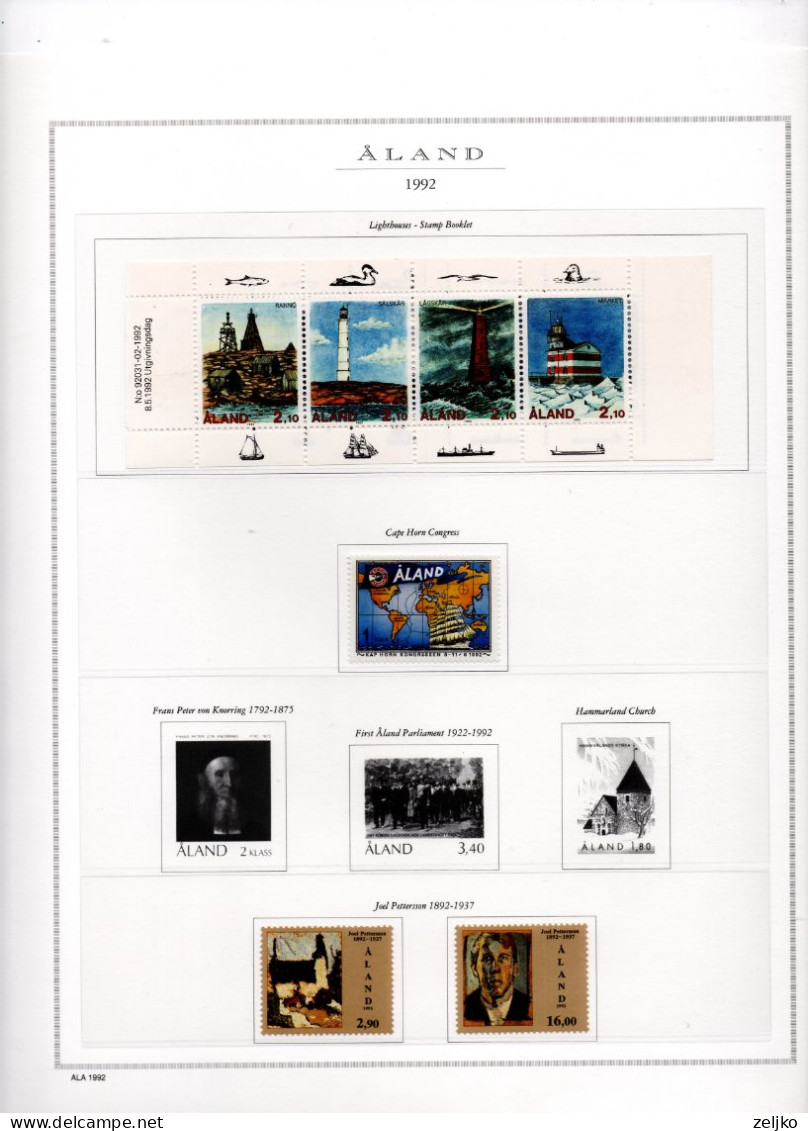 Aland, MNH collection 1984 - 2002, see description