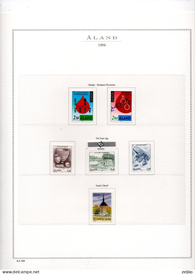 Aland, MNH collection 1984 - 2002, see description