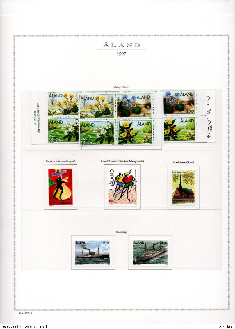 Aland, MNH collection 1984 - 2002, see description