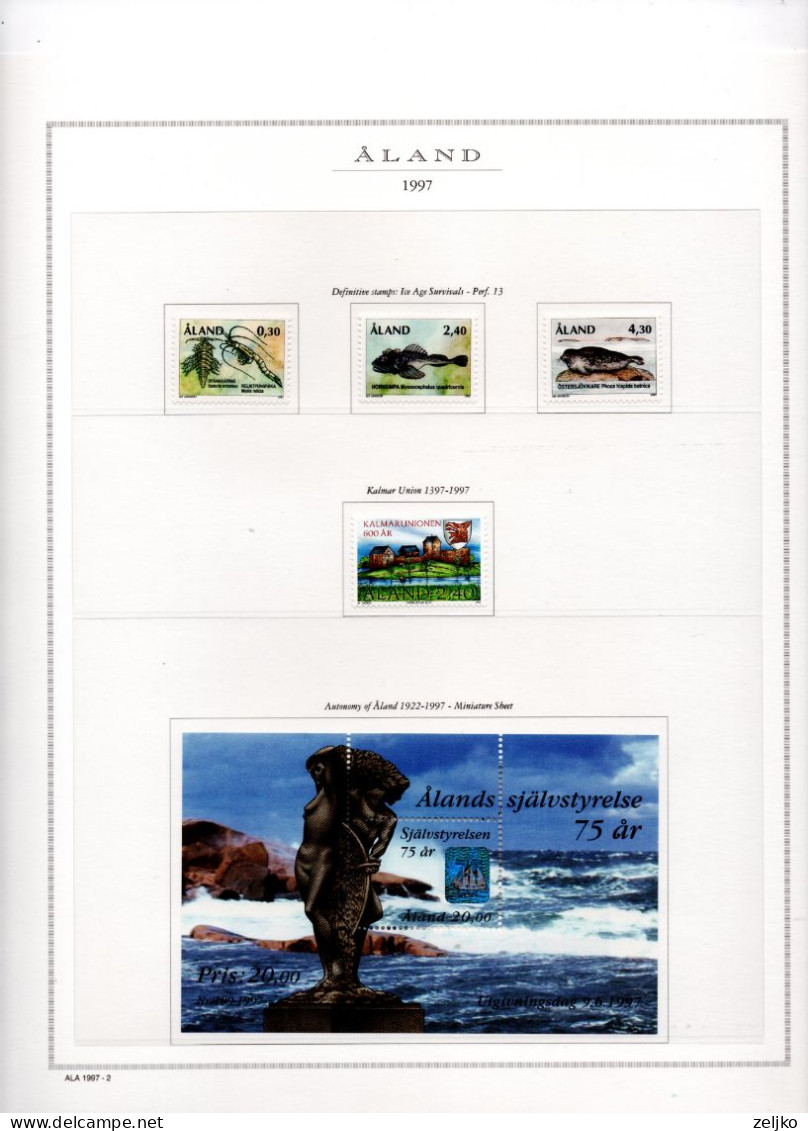 Aland, MNH collection 1984 - 2002, see description