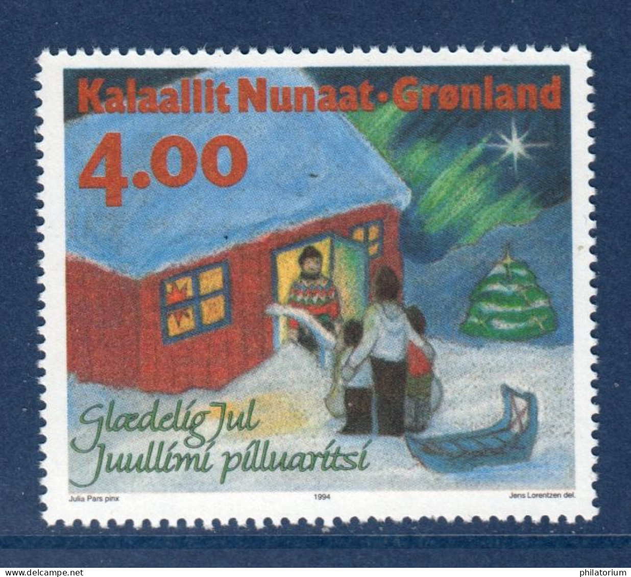 Groenland, **, Yv 242, Mi 254, SG 274, Noël 1994, - Nuevos