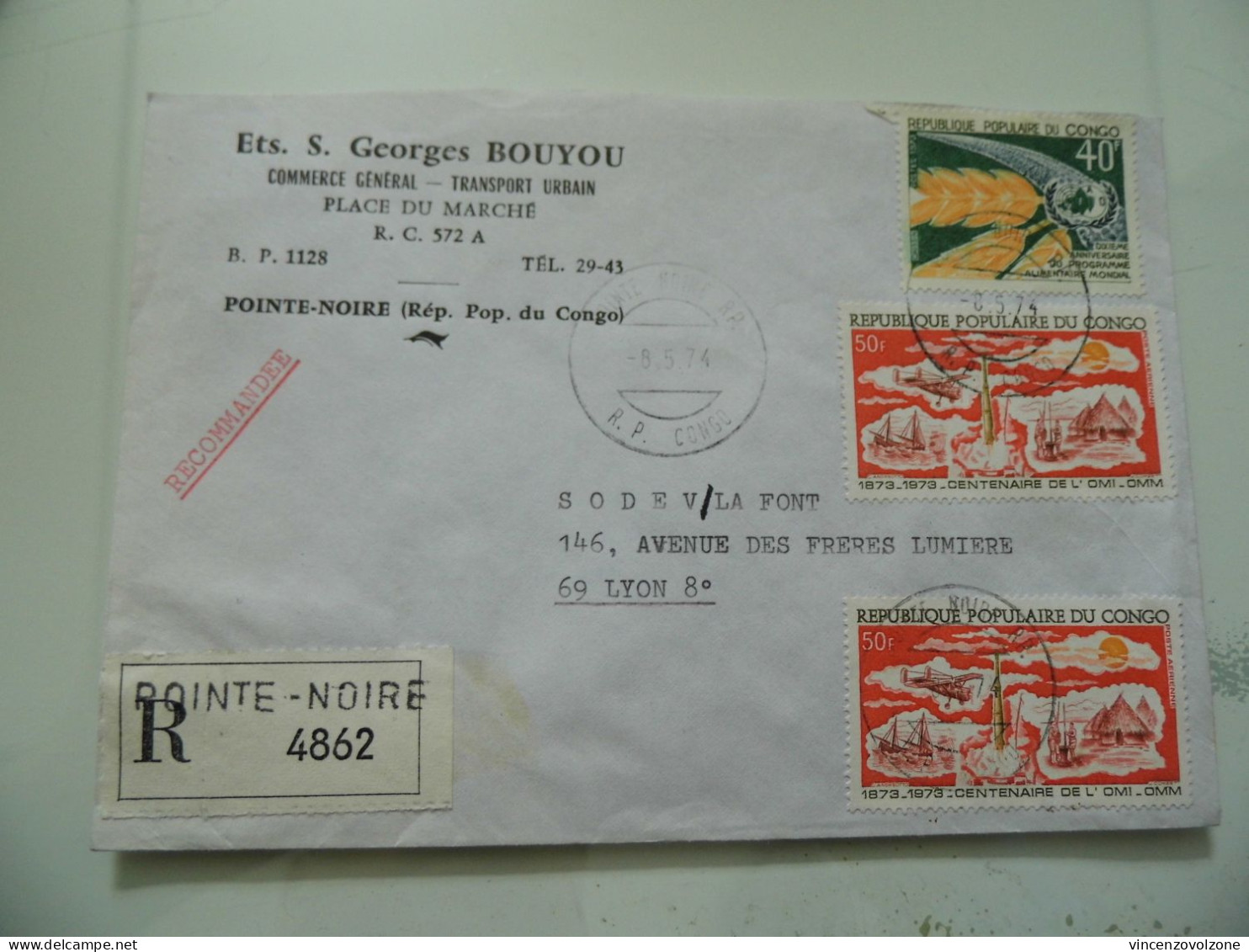 Busta Viaggiata  Per La Francia 1974 - Briefe U. Dokumente