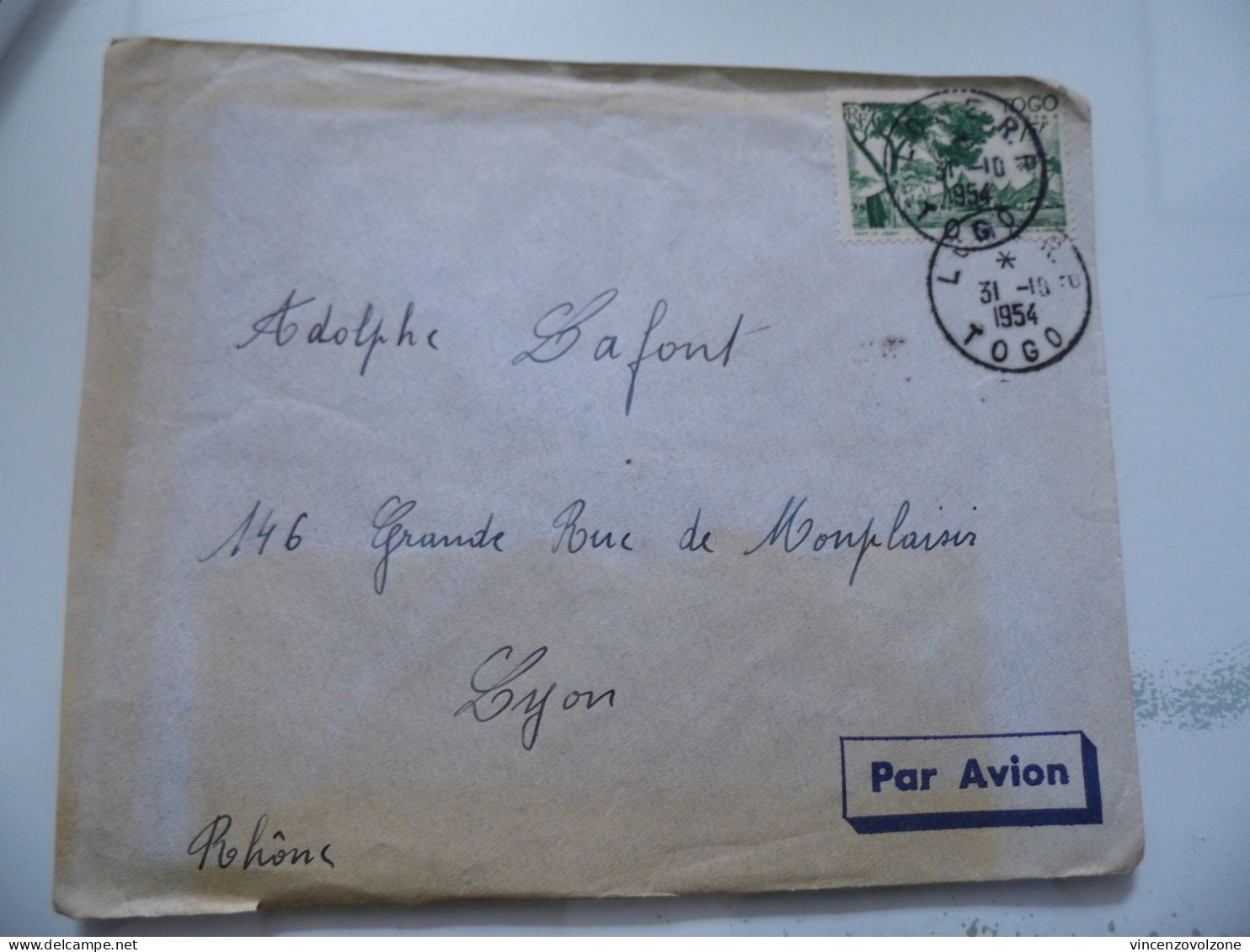 Busta Viaggiata  Per La Francia 1954 - Briefe U. Dokumente
