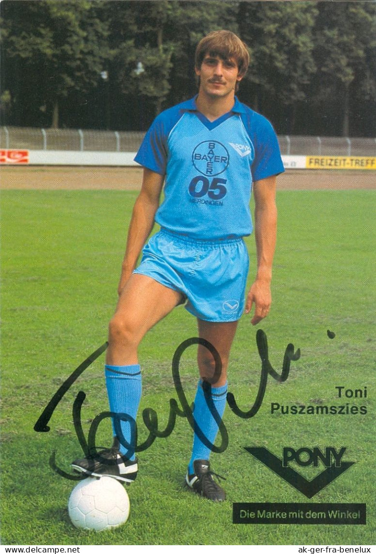 Fußball-Autogrammkarte AK Toni Puszamszies FC Bayer 05 Uerdingen 83-84 KFC Krefeld Rot-Weiß Oberhausen RW MSV Duisburg - Autógrafos