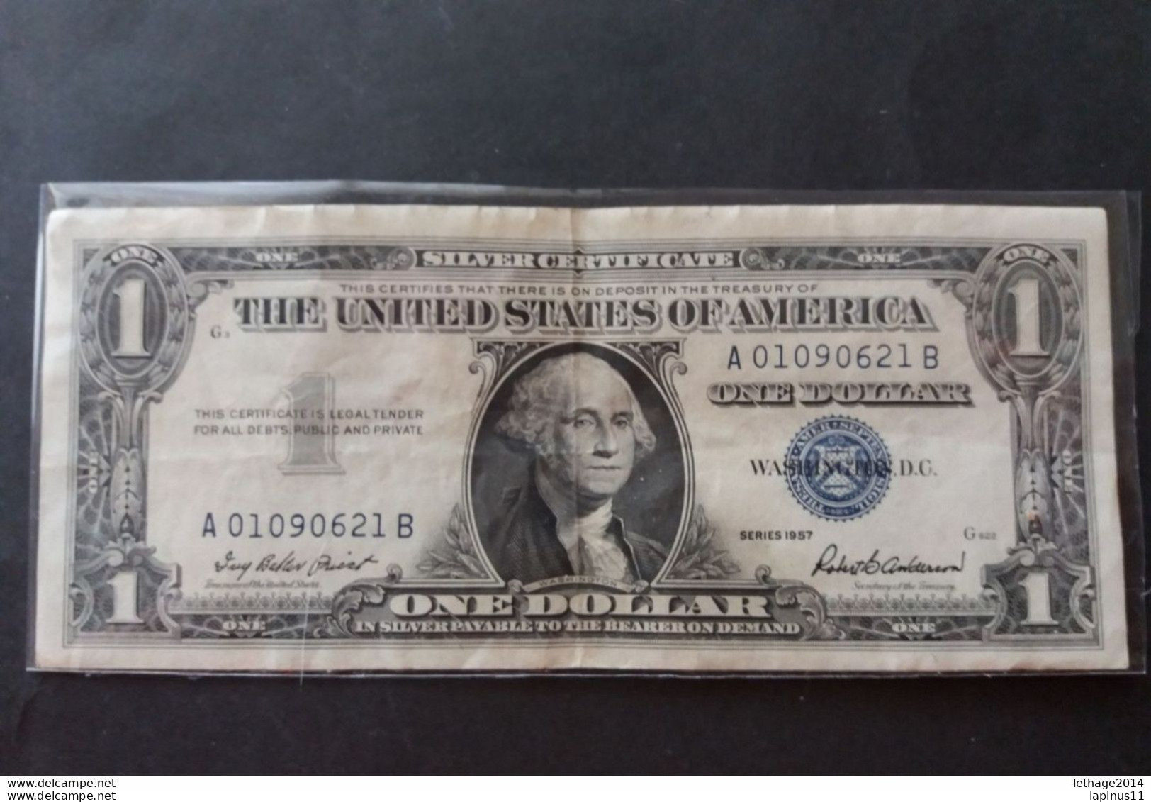 UNITED STATE EE.UU ÉTATS-UNIS US USA George Washington, 1732-1799 ONE DOLLAR CERTIFICATE SILVER 1 $ - Certificaten Van Zilver (1928-1957)