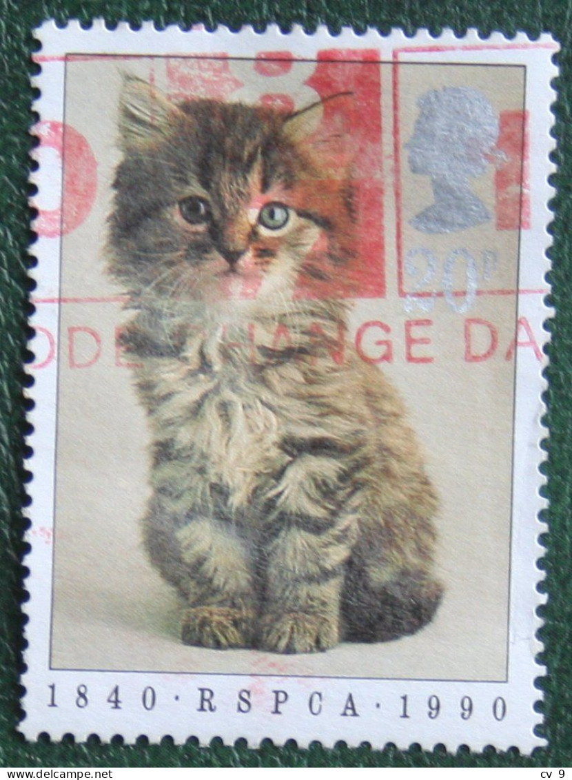 Pets Duck Rabbit Dog Cat Chien Katze (Mi 1245) 1990 Used Gebruikt Oblitere ENGLAND GRANDE-BRETAGNE GB GREAT BRITAIN - Usati