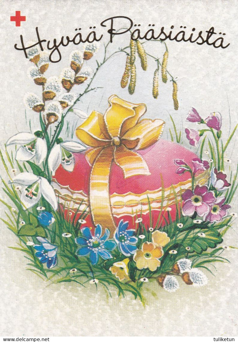Postal Stationery - Happy Easter - Egg - Willows - Red Cross 1995 - Suomi Finland - Postage Paid - Postwaardestukken