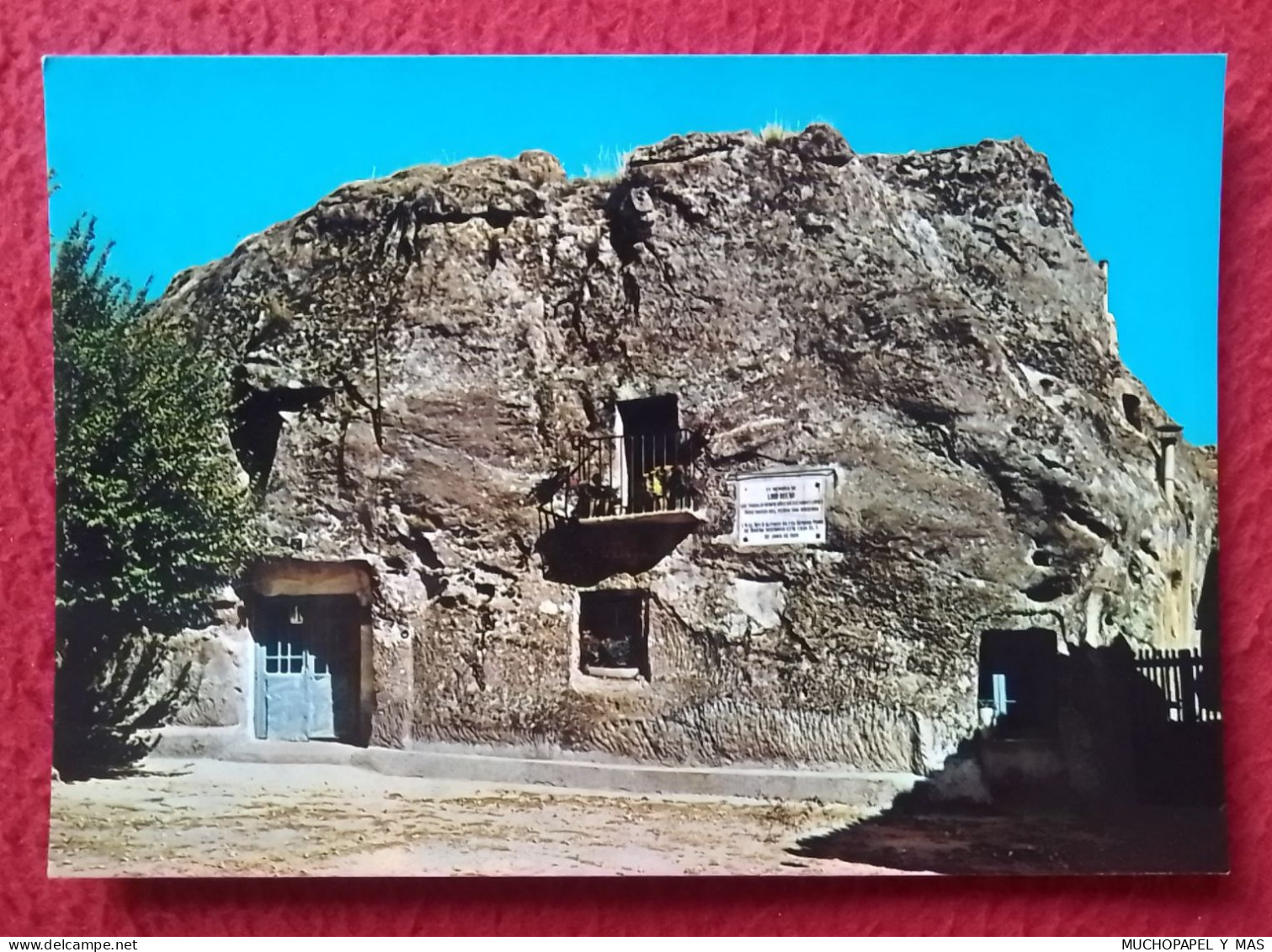 POSTAL ALCOLEA DEL PINAR GUADALAJARA CASA DE PIEDRA CONSTRUIDA POR LINO BUENO EN 20 AÑOS STONE HOUSE SPAIN POST CARD.... - Guadalajara