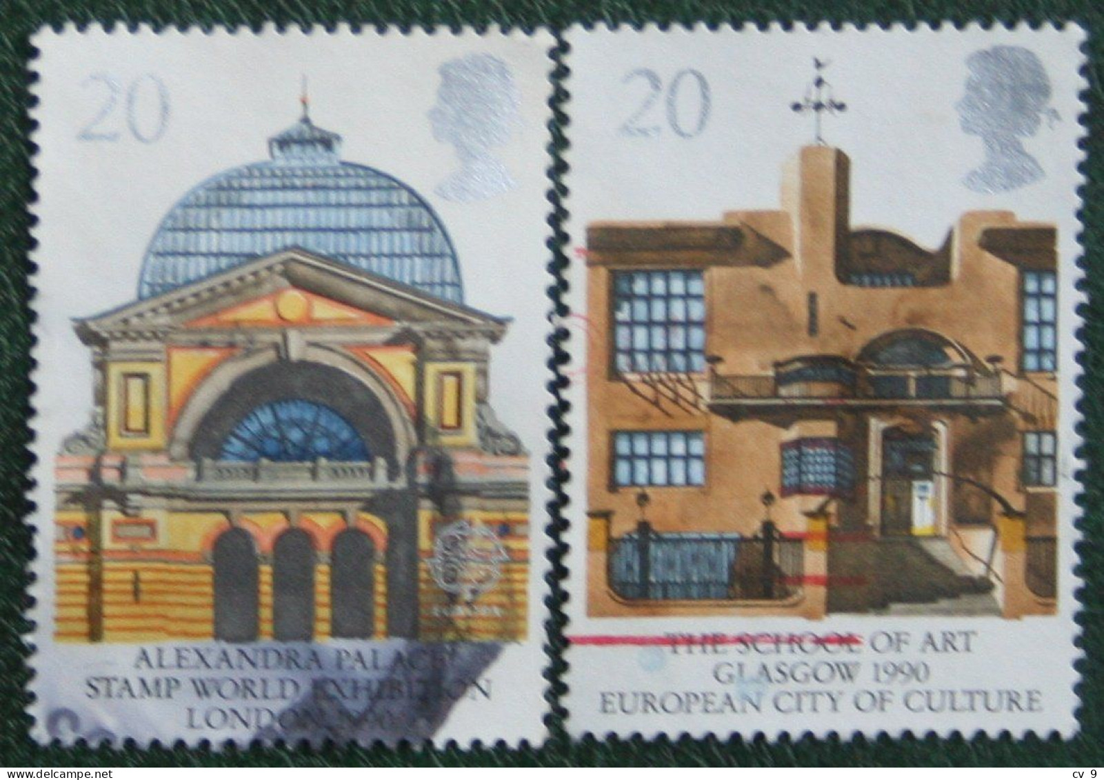 EUROPA Buildings London Glasgow (Mi 1261 1263) 1990 Used Gebruikt Oblitere ENGLAND GRANDE-BRETAGNE GB GREAT BRITAIN - Used Stamps