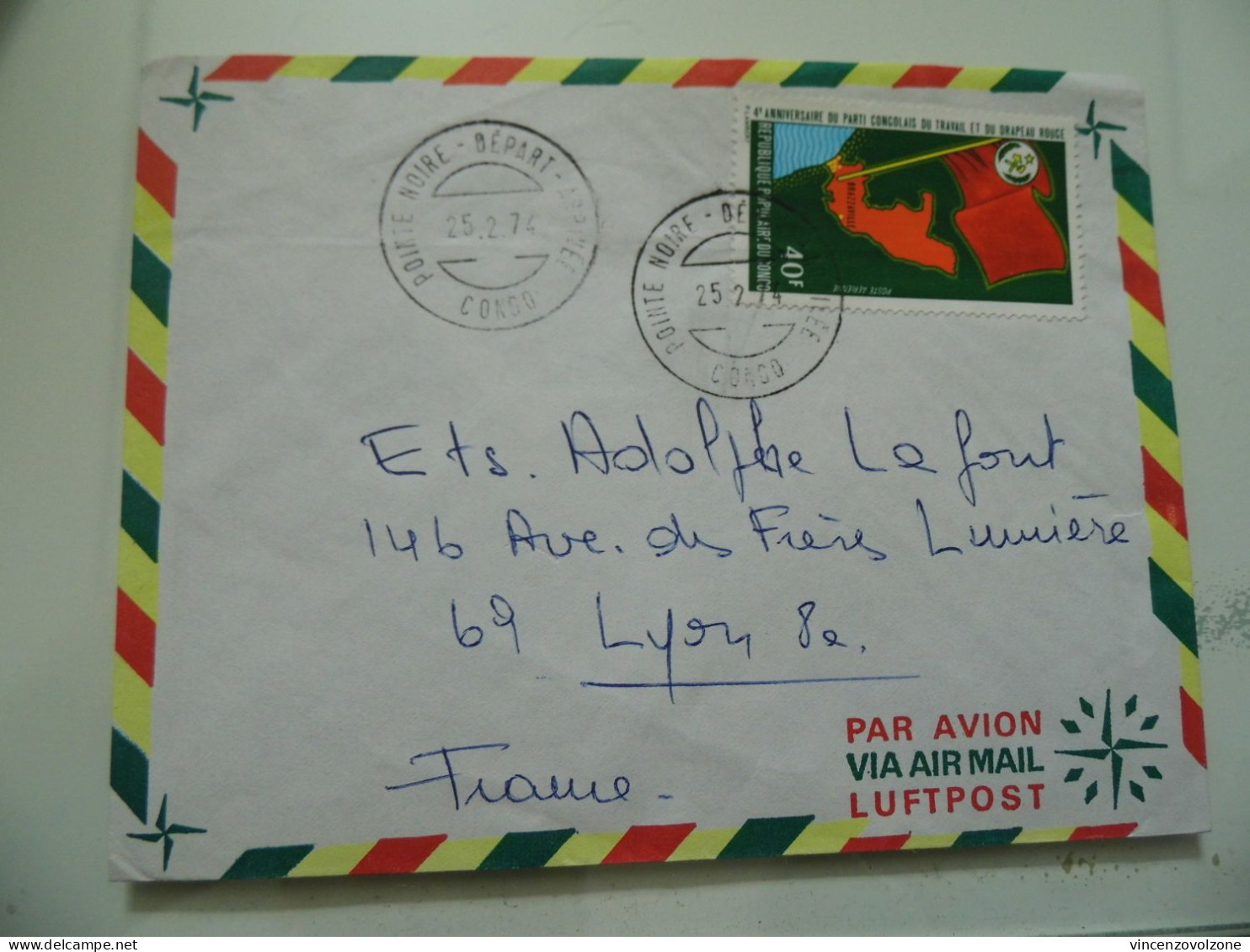 Busta Viaggiata  Per La Francia  1974 - Lettres & Documents
