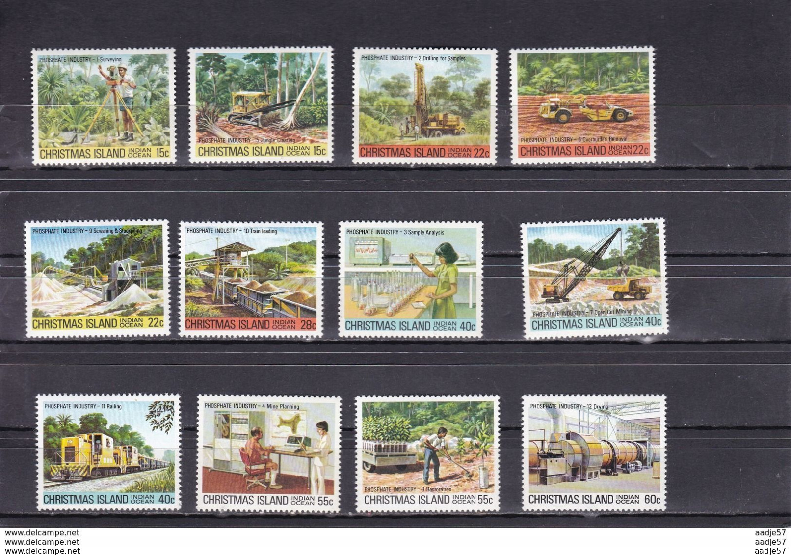 Christmas Island 1980 - 1981 Phoshate  Industry MNH ** 5825 - Mineralien