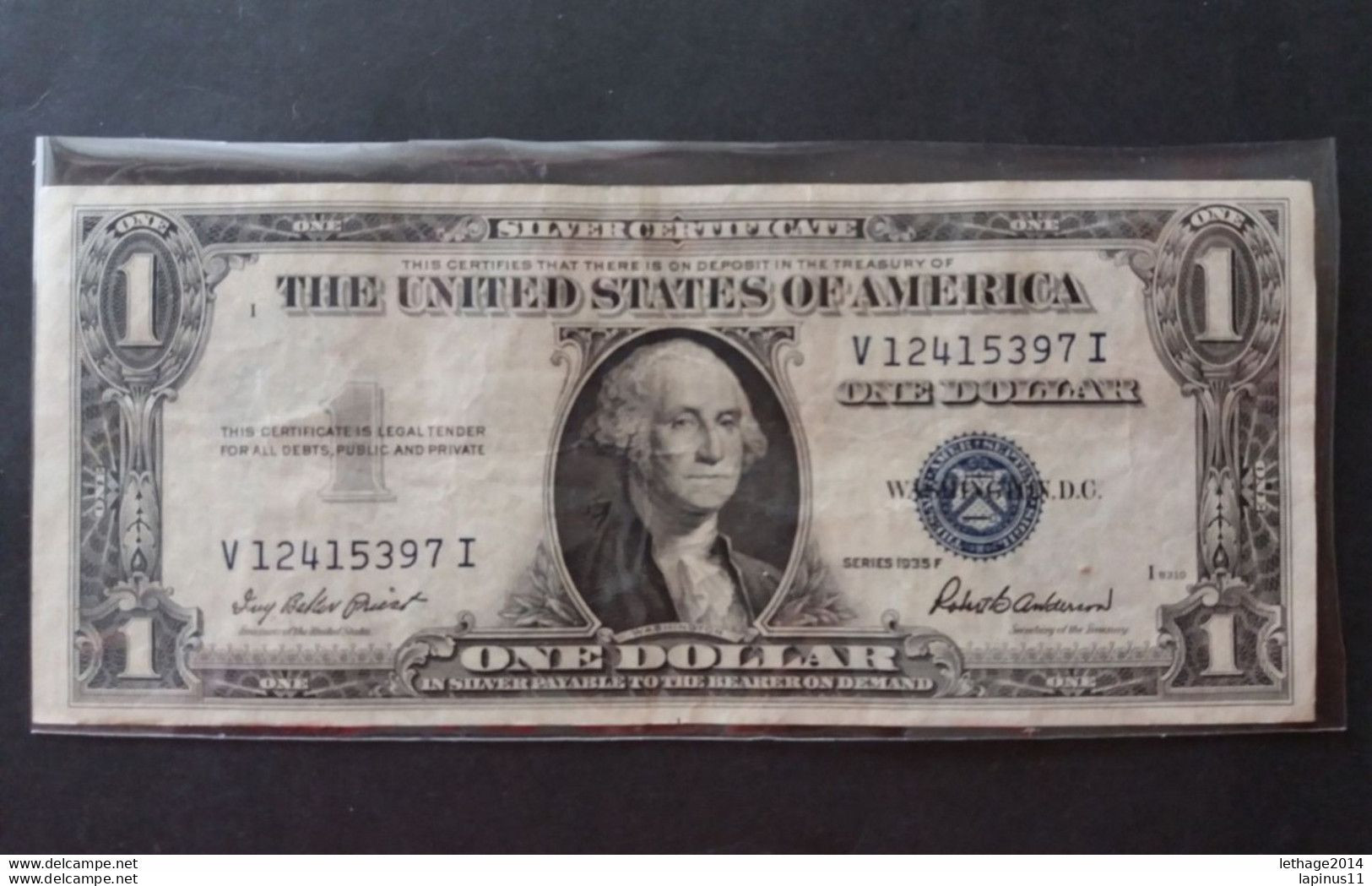 UNITED STATE EE.UU ÉTATS-UNIS US USA George Washington, 1732-1799 ONE DOLLAR CERTIFICATE SILVER 1 $ - Certificats D'Argent (1928-1957)