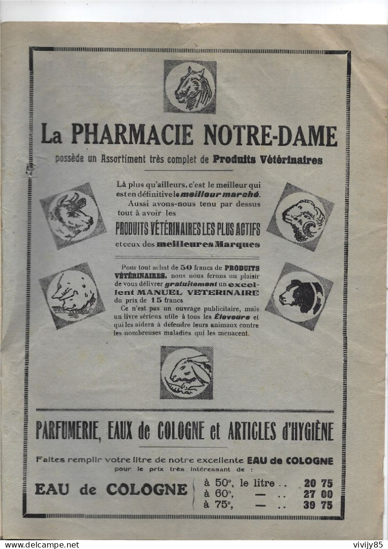 49 - CHOLET - Revue Peu Courante " Le Carillon De La Pharmacie Notre Dame J. Soulard " - 1939 - Pays De Loire