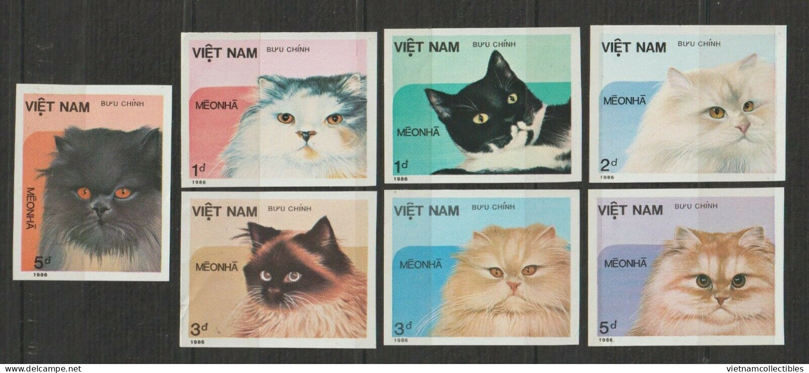 Vietnam Viet Nam MNH Imperf Stamps 1986 : Domestic Cats / Cat (Ms493) - Vietnam