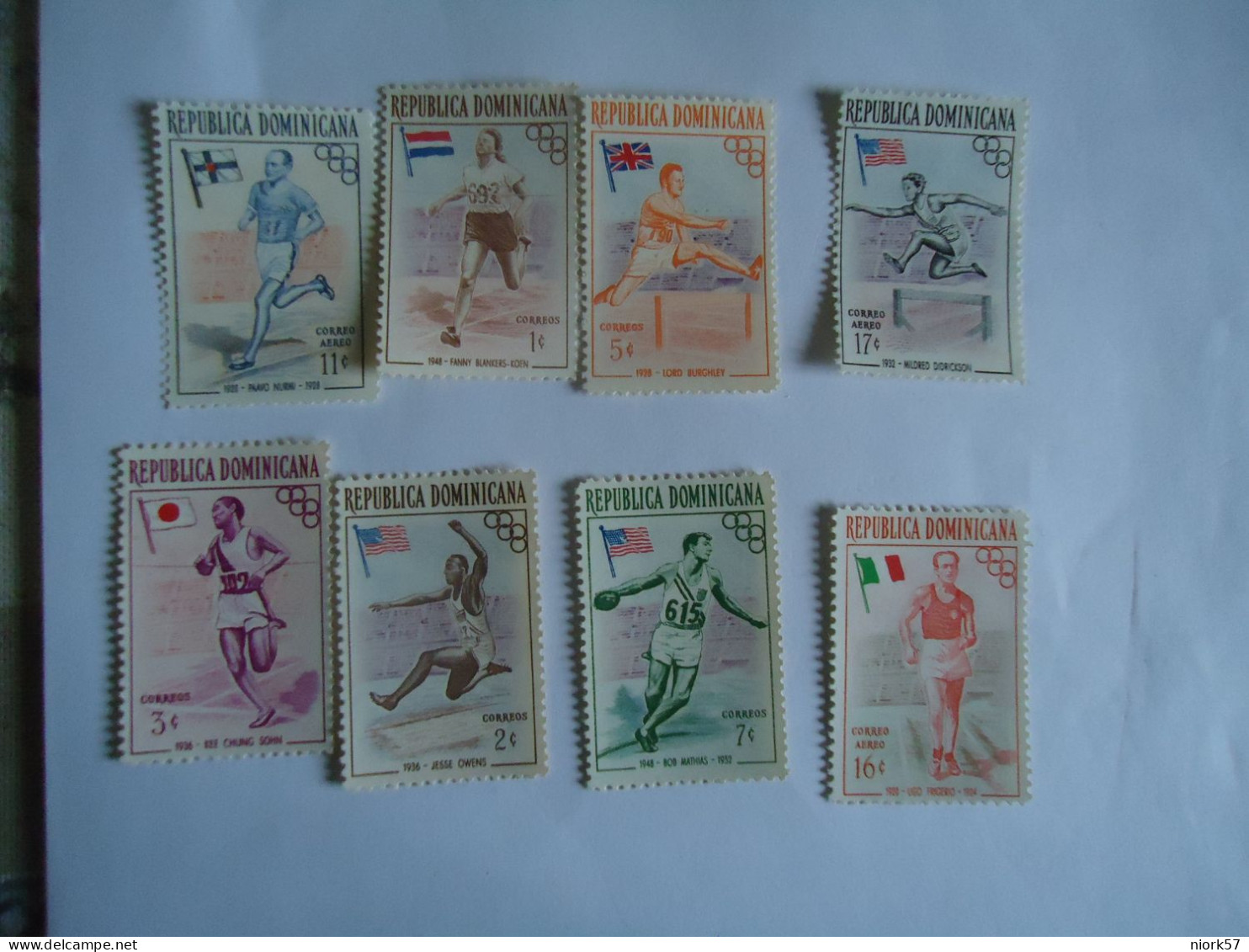 DOMINICANA   MNH   SET 8  OLYMPIC GAMES HISTORY - Dominique (1978-...)