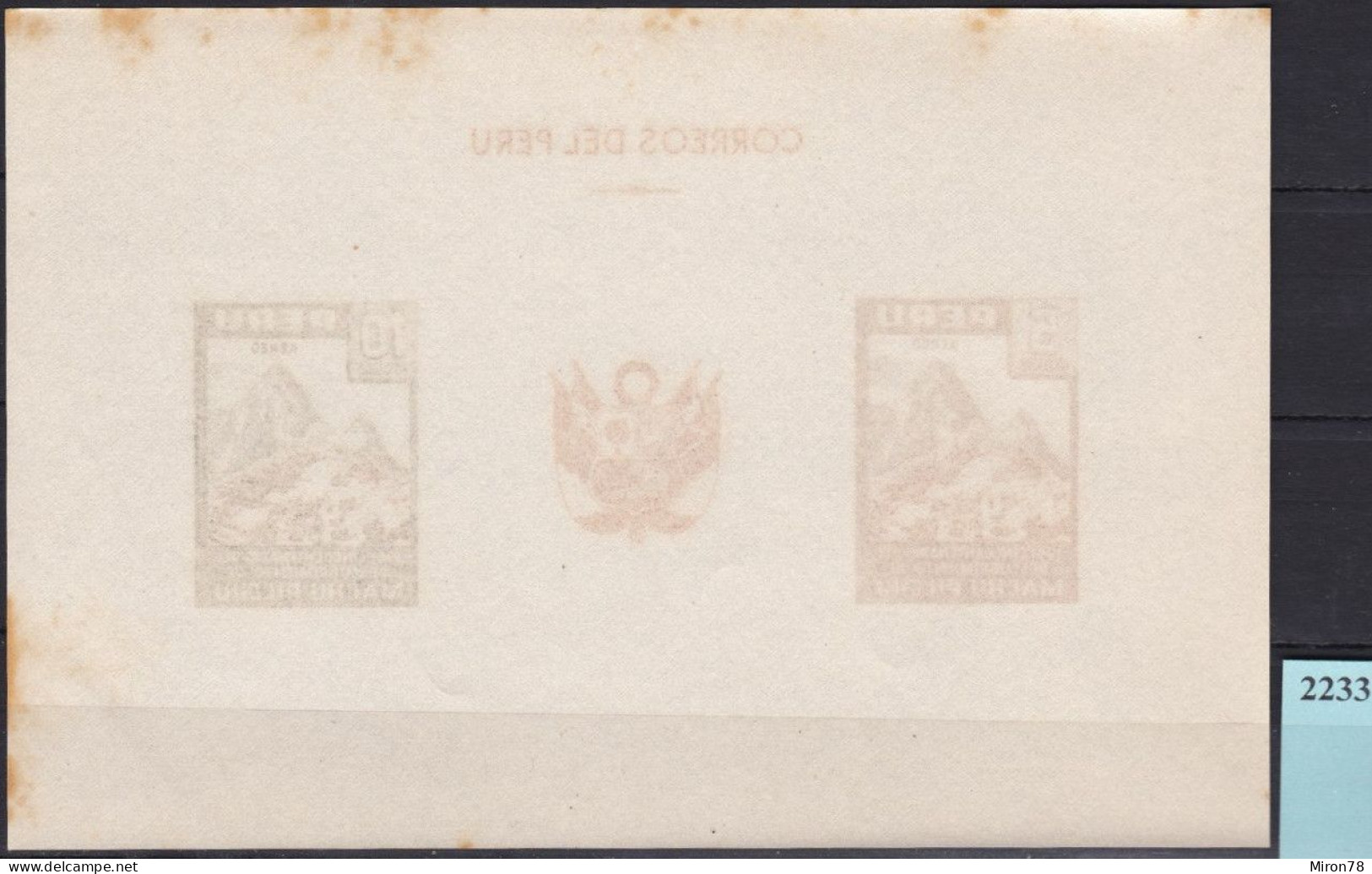 Peru Bl 4, Block Of 603, 604 ** From 1961, Slightly Stored, Brands Impeccable #c798 Lot30 - Peru