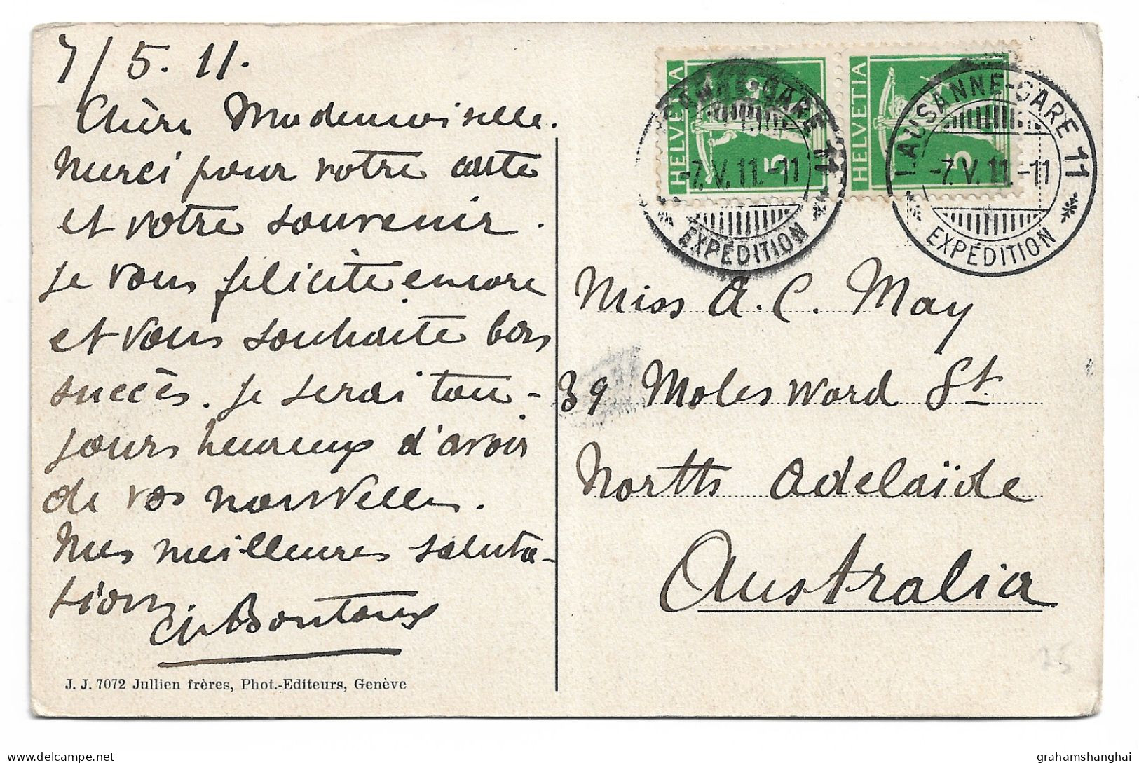 Postcard Switzerland VS Valais Paysanne D'Evolène Sur Le Chemin De La Chapelle E La Garde Jullien 7072 Posted 1911 - Evolène