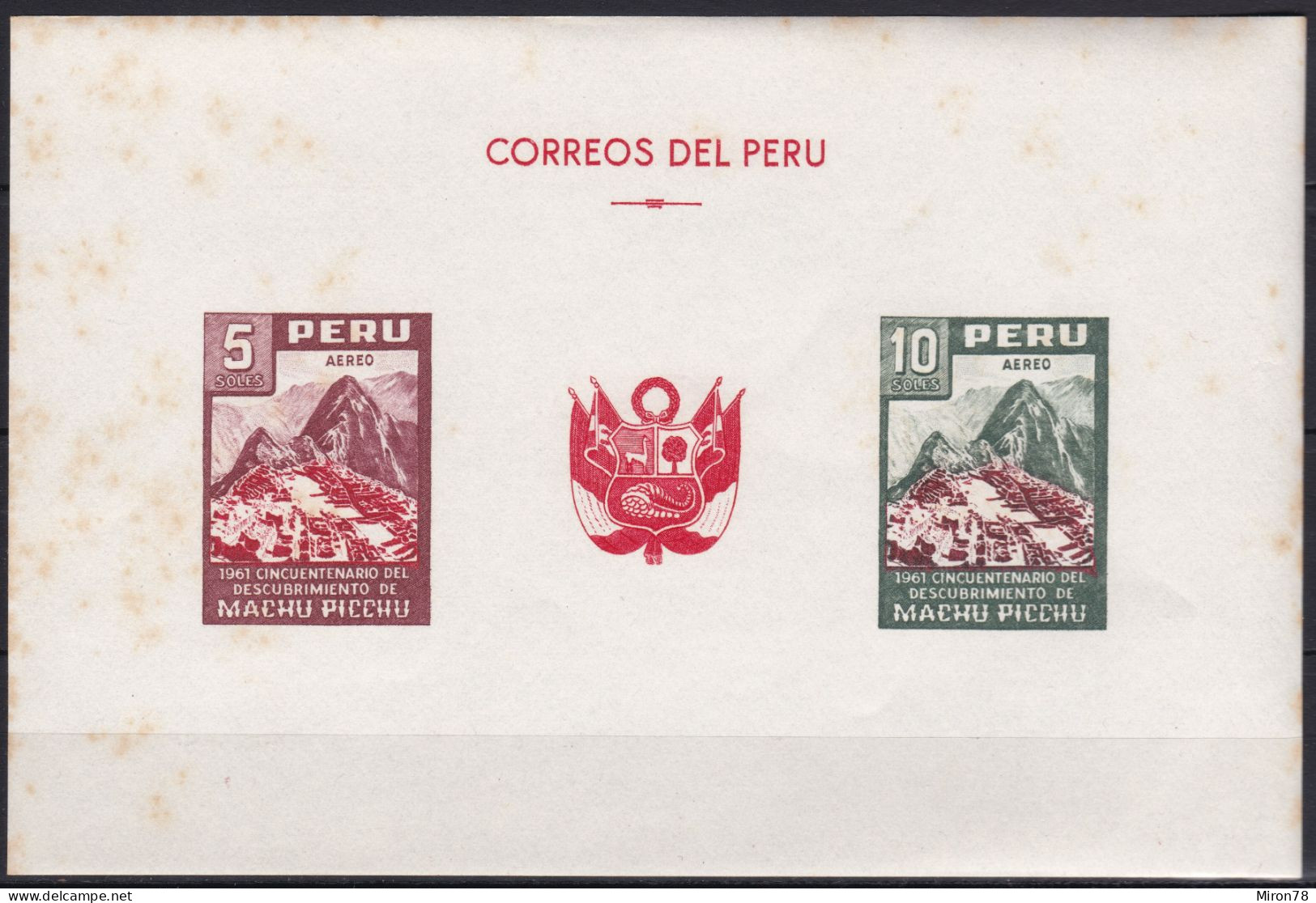 Peru Bl 4, Block Of 603, 604 ** From 1961, Slightly Stored, Brands Impeccable #c798 Lot33 - Peru