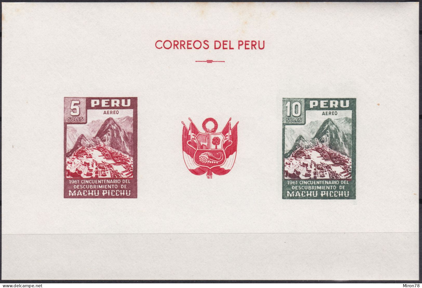 Peru Bl 4, Block Of 603, 604 ** From 1961, Slightly Stored, Brands Impeccable #c798 Lot39 - Peru