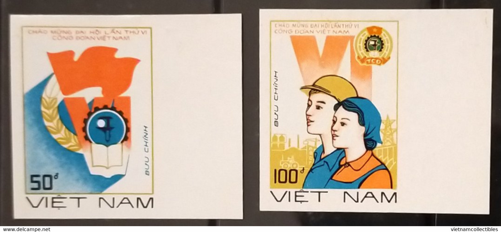 Vietnam Viet Nam MNH Imperf Stamps 1988 : 6th Congress Of Vietnamese Trade Union (Ms549) - Vietnam