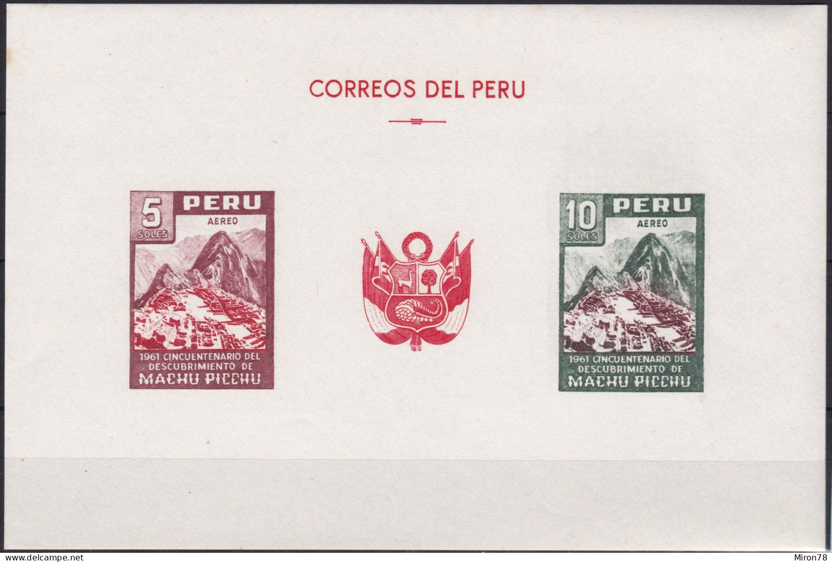 Peru Bl 4, Block Of 603, 604 ** From 1961, Slightly Stored, Brands Impeccable #c798 Lot46 - Perú