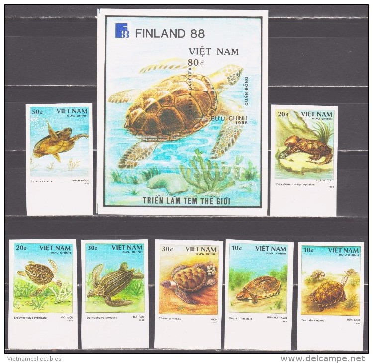 Vietnam Viet Nam MNH Imperf Stamps & Souvenir Sheet 1989 : World Philatelic Exhibition / Turtle (Ms567) - Vietnam