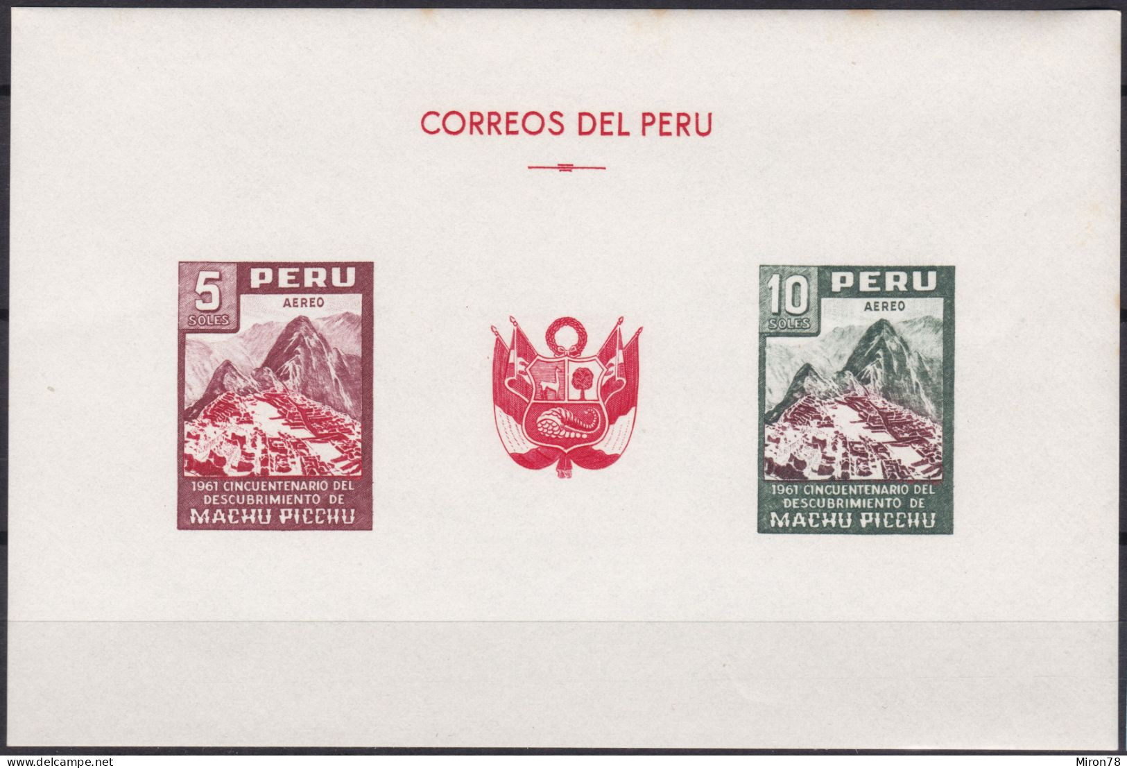 Peru Bl 4, Block Of 603, 604 ** From 1961, Slightly Stored, Brands Impeccable #c798 Lot47 - Peru