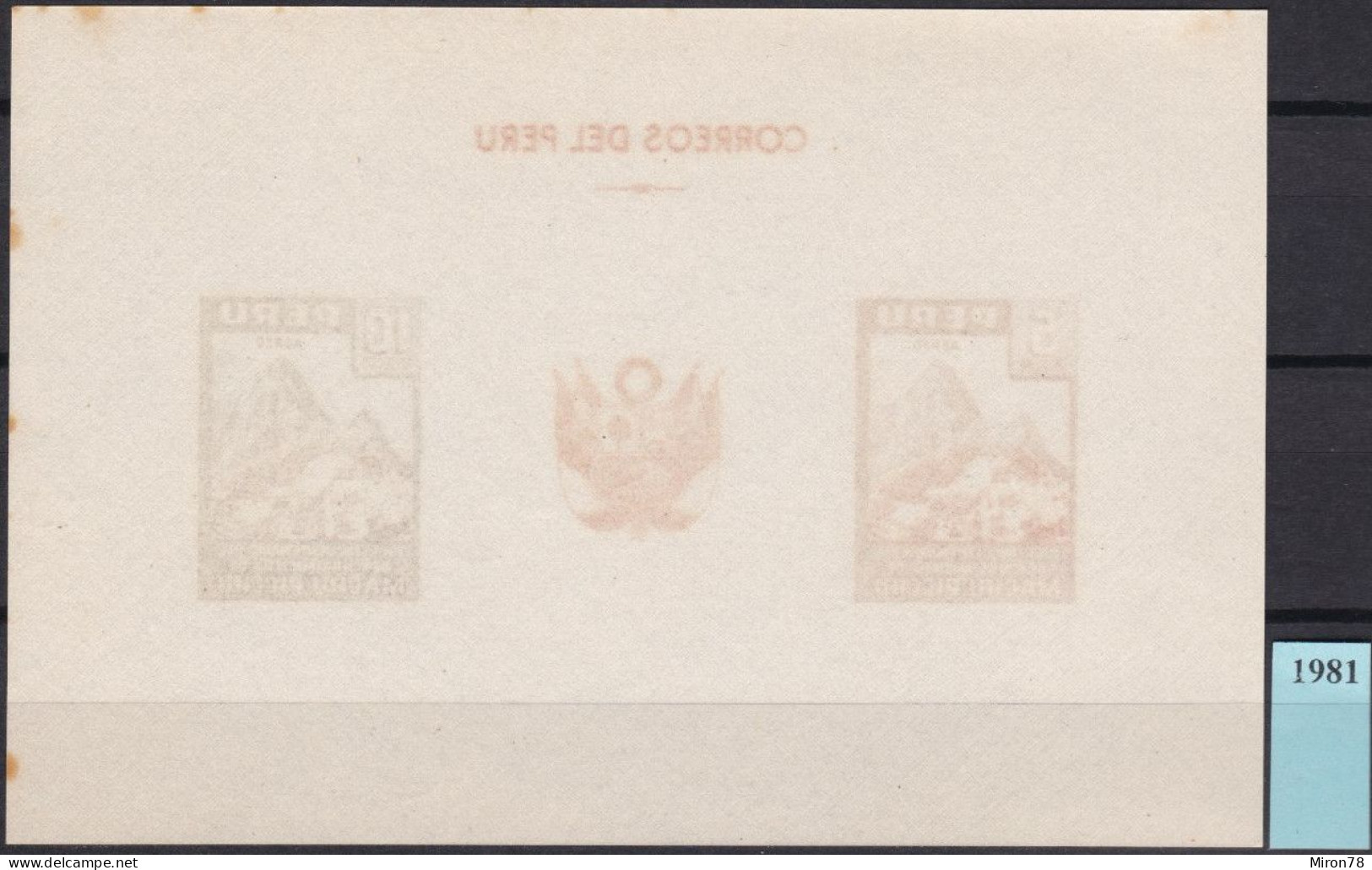Peru Bl 4, Block Of 603, 604 ** From 1961, Slightly Stored, Brands Impeccable #c798 Lot48 - Peru