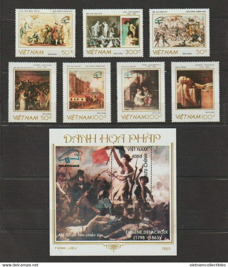 Vietnam Viet Nam MNH Perf Stamps & SS 1989 : World Exhibiiton In France Art Painting Philexfrance Revolution (Ms574) - Vietnam