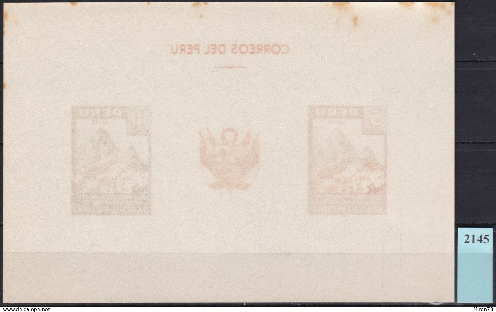 Peru Bl 4, Block Of 603, 604 ** From 1961, Slightly Stored, Brands Impeccable #c798 Lot50 - Peru