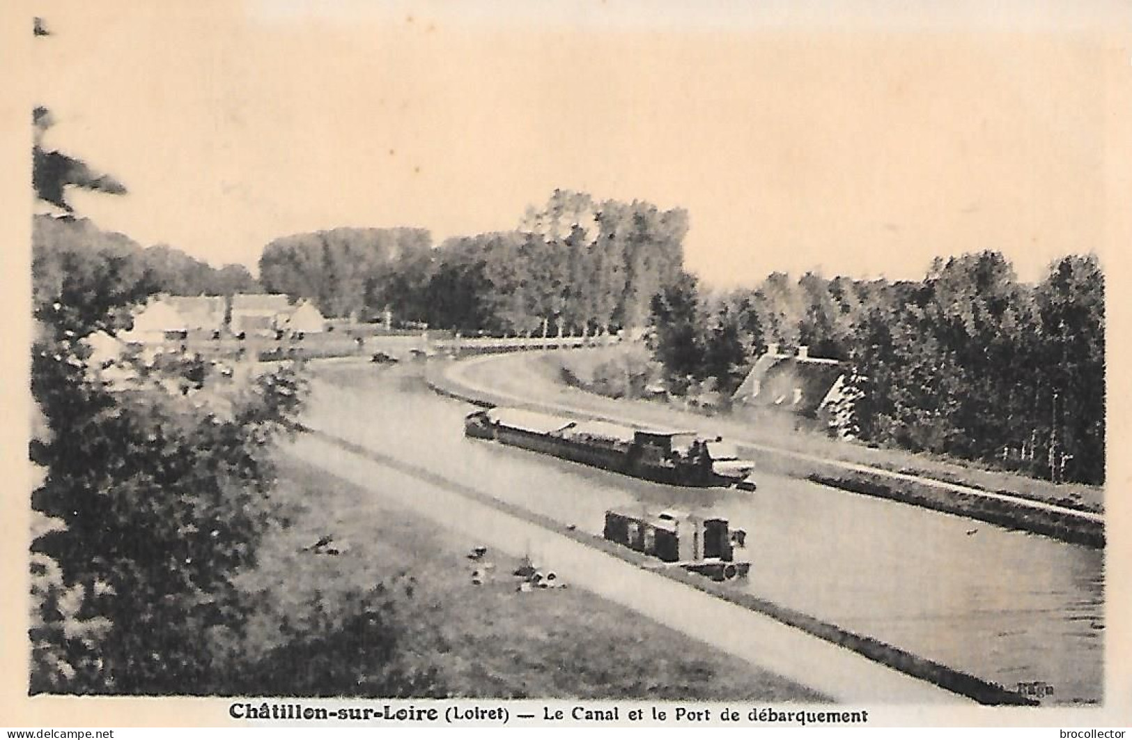 CHATILLON Sur LOIRE ( 45 ) - Le Canal Et Le Port De Débarquement ( Péniche ) - Embarcaciones