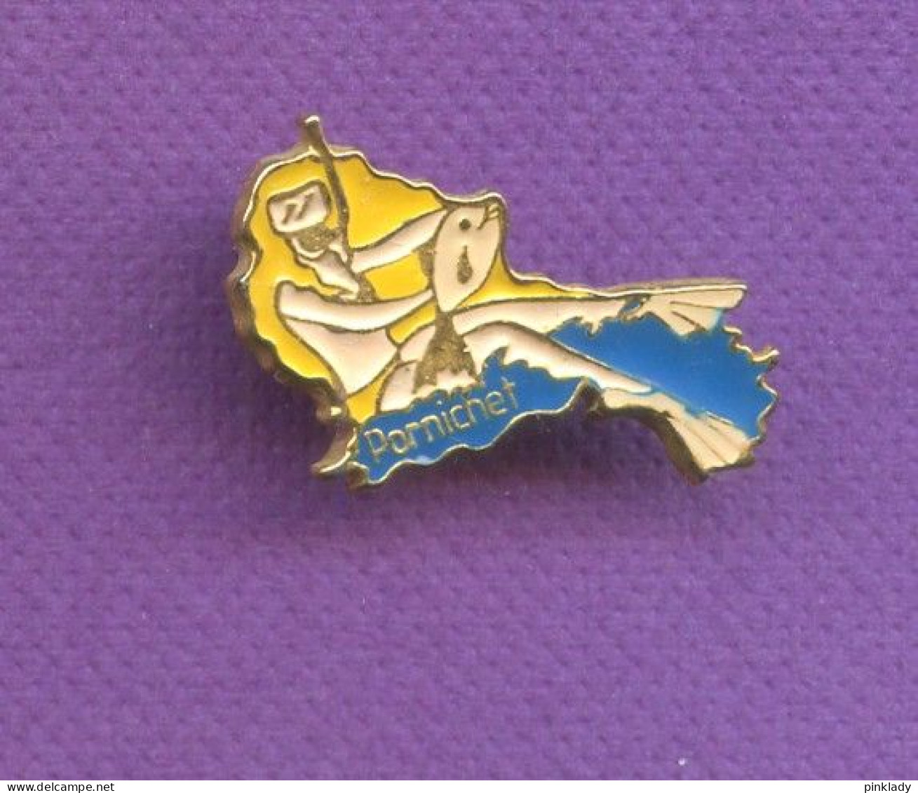 Rare Pins Femme Fille Pin Up Plongee Peche Poisson Pornichet Loire Atlantique Q560 - Pin-ups