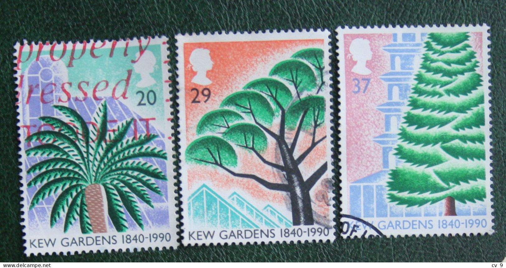 KEW GARDENS Tree Baume (Mi 1270-1271 1273) 1990 Used Gebruikt Oblitere ENGLAND GRANDE-BRETAGNE GB GREAT BRITAIN - Used Stamps