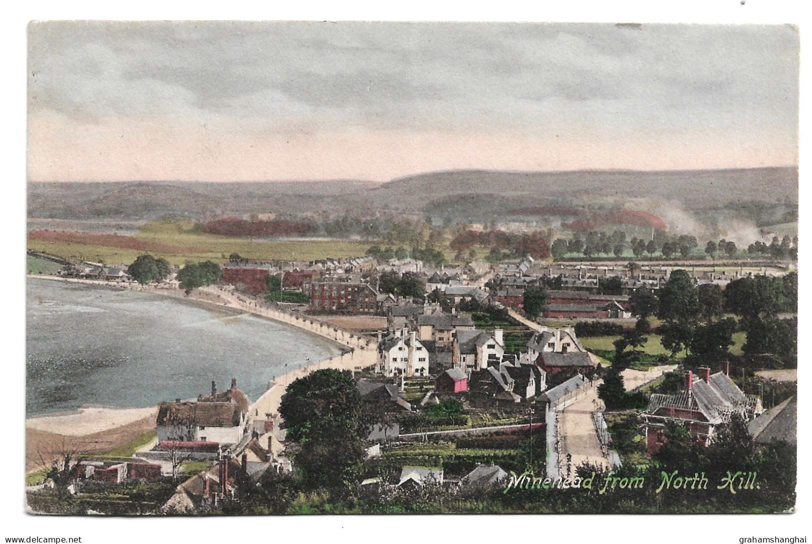 Postcard UK England Somerset Minehead From North Hill Town View Sea Front Published Frith's Posted 1907 - Minehead