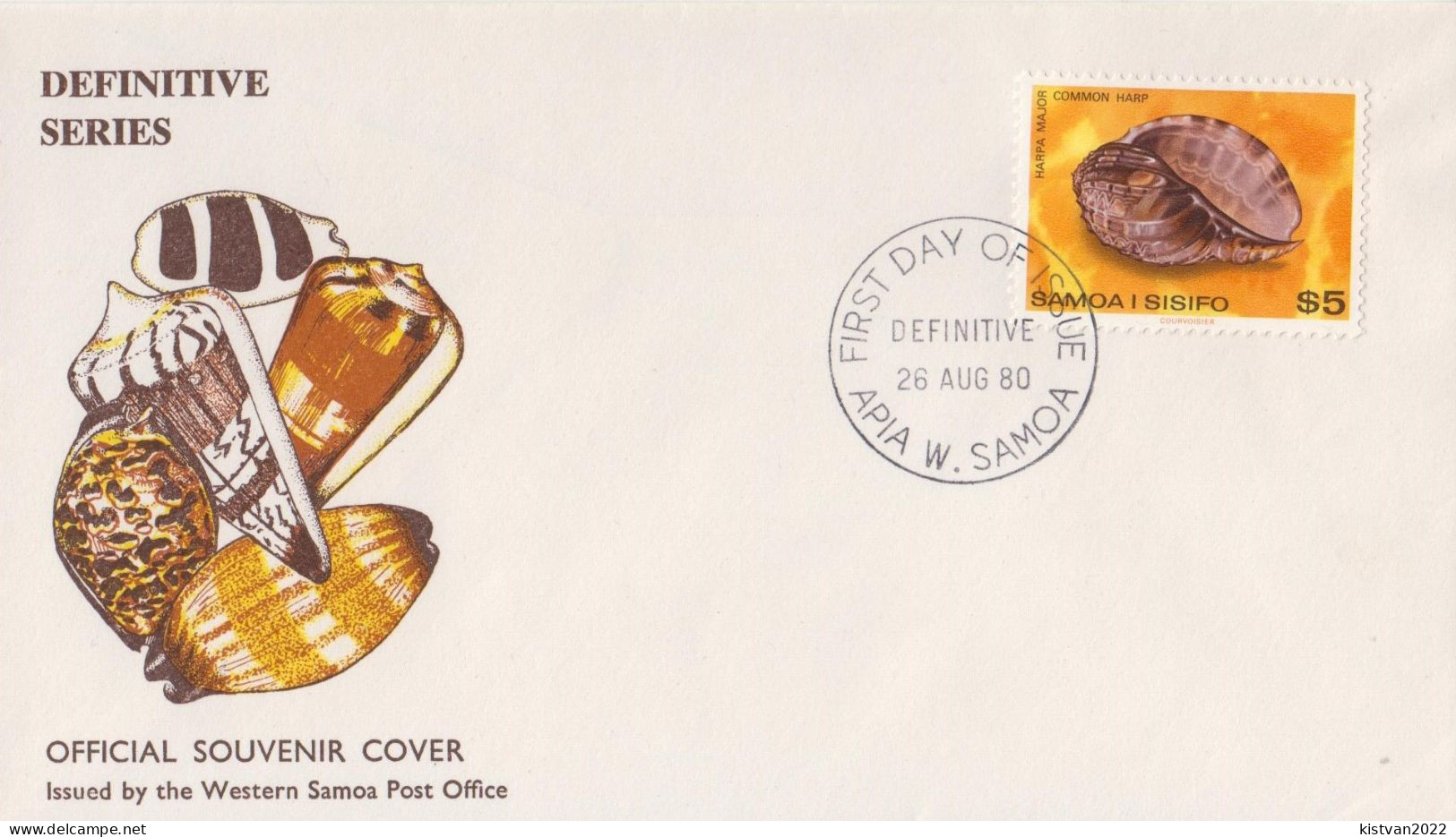 Samoa Stamp On FDC - Coquillages