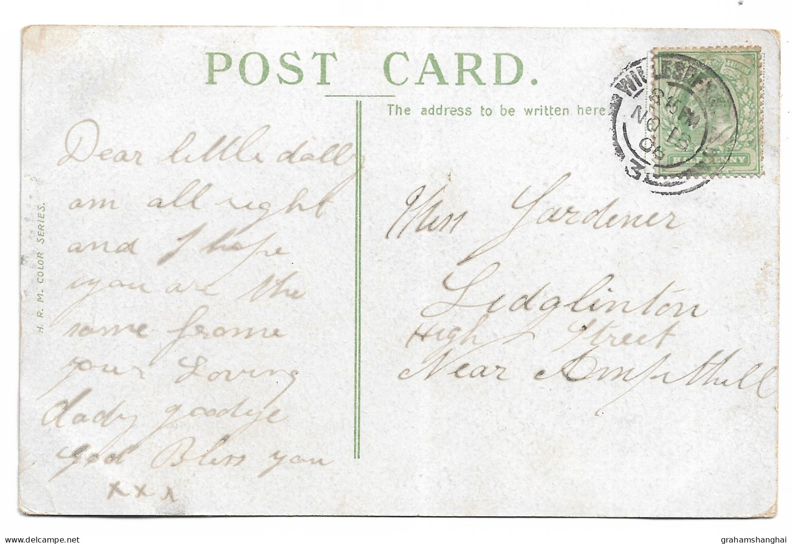Postcard UK England London Willesden Old Parish Church Posted 1906 - Londen - Buitenwijken