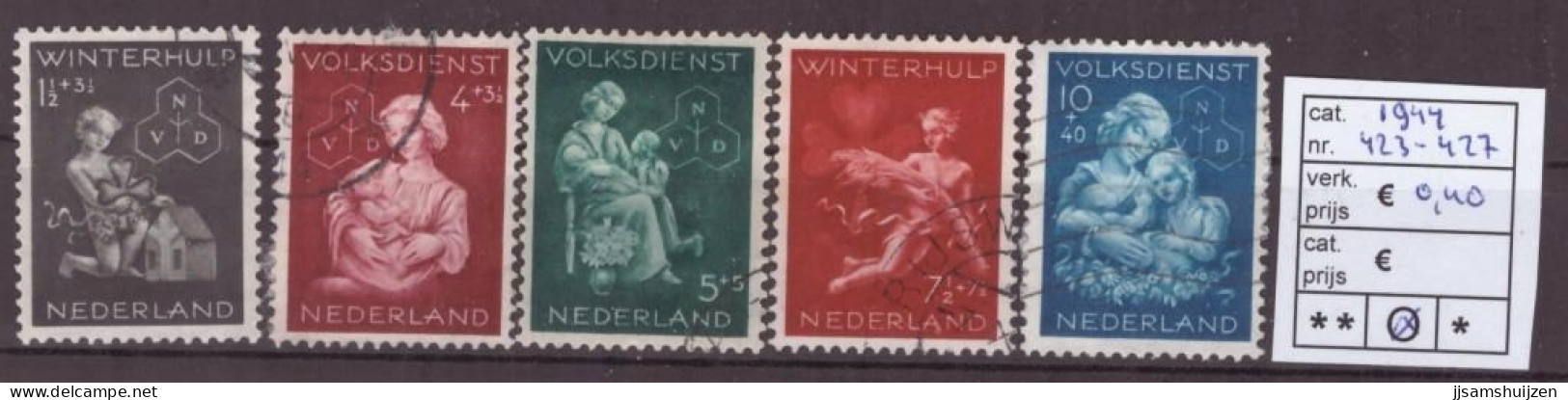 Netherlands Stamps Used 1944,  NVPH Number 423-427, See Scan For The Stamps - Gebruikt