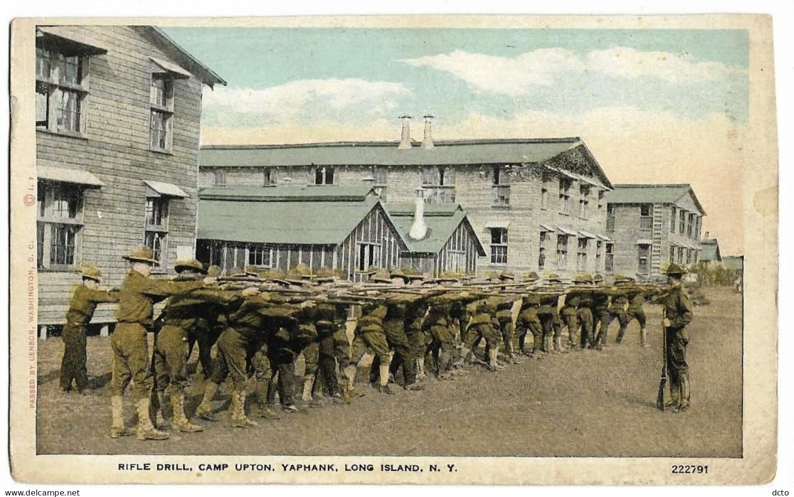 LONG ISLAND (N.Y.) Camp Upton, Yaphank. Rifle Drill Ed. Sackett & Wilhelms 222791 - Long Island