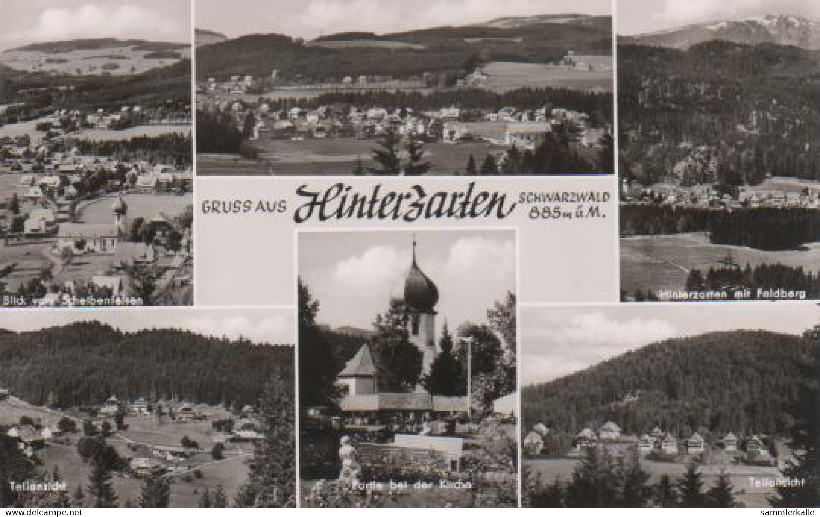 6683 - Hinterzarten - Vom Scheibenfelsen, Teilansicht, Partie Bei Der Kirche, Mit Feldberg - Ca. 1965 - Hinterzarten