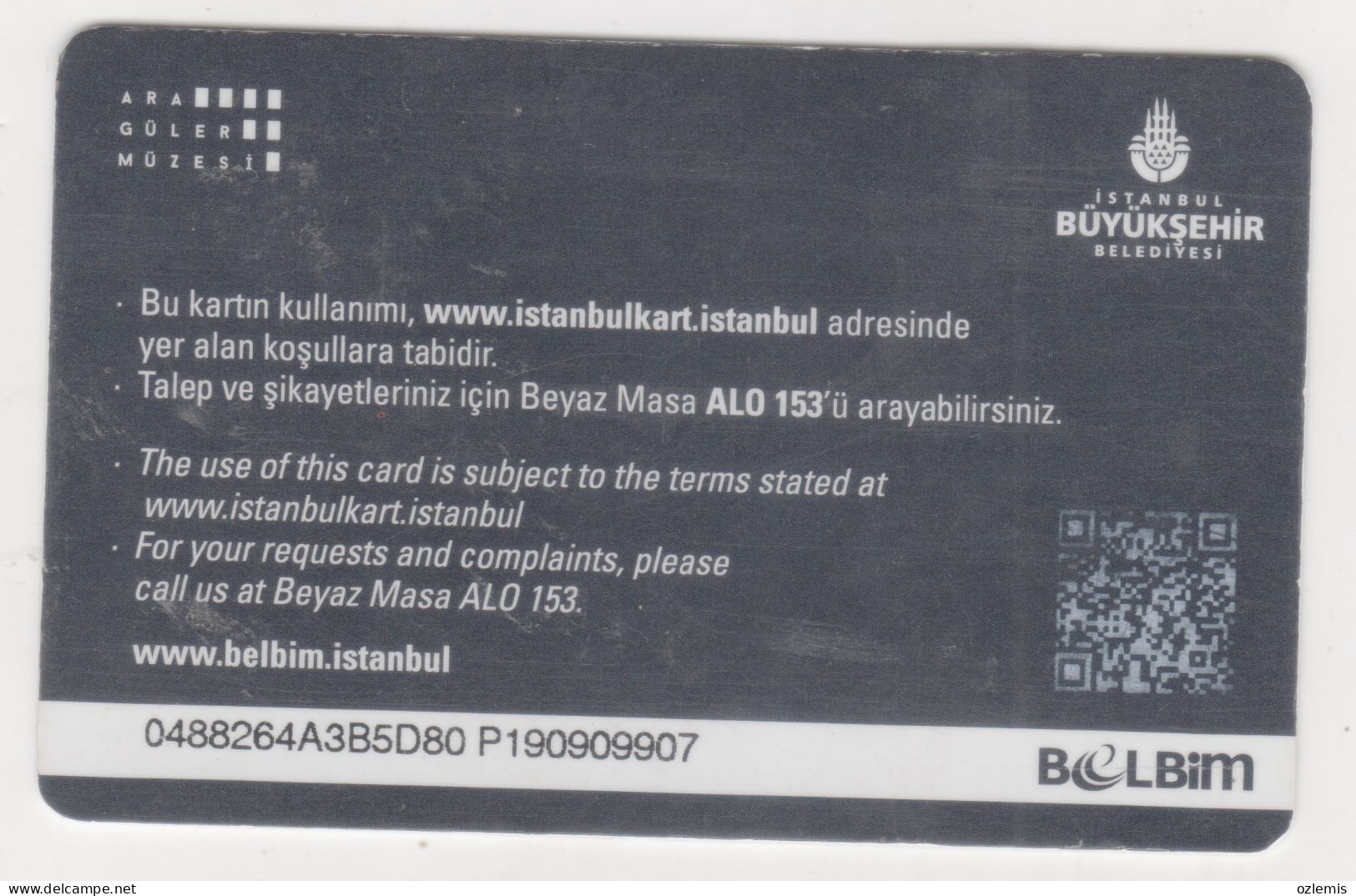 TURKEY,TURKEI,TURQUIE ,ISTANBUL,METRO, SUBWAY, BUS, PASSENGER FERRY, TRAM ,PLASTIC CARD - Unclassified