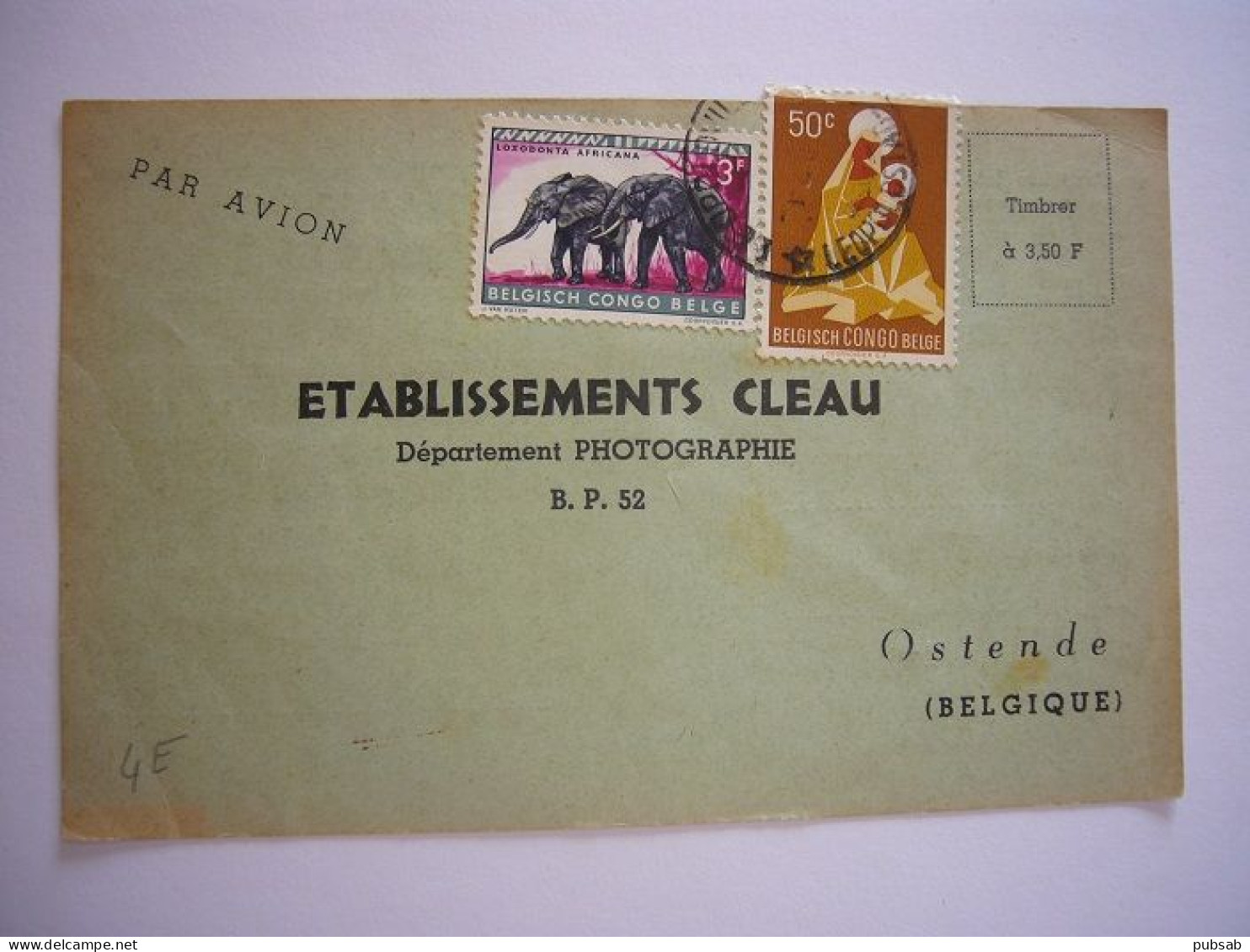 Avion / Airplane / Card From Leopoldville To Ostende / Feb 20,1960 - Briefe U. Dokumente