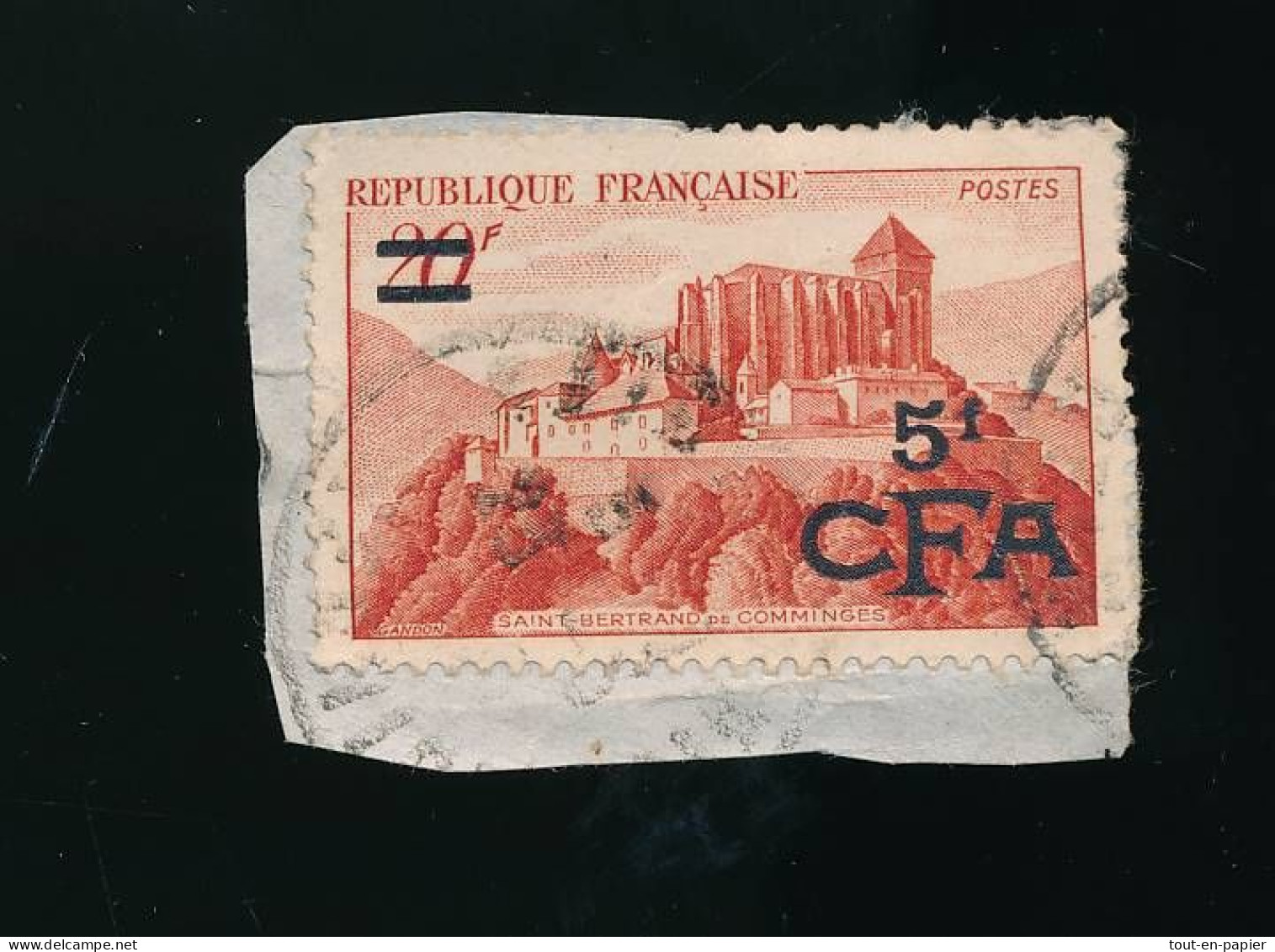 TIMBRE REUNION Oblitéré  SAINT BERTRAND DE COMMINGES / SURCHARGE CFA - Used Stamps