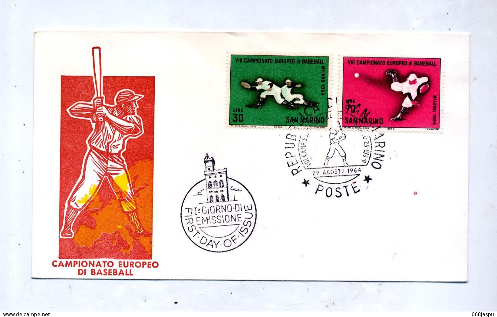 Lettre Fdc 1964 Baseball - FDC