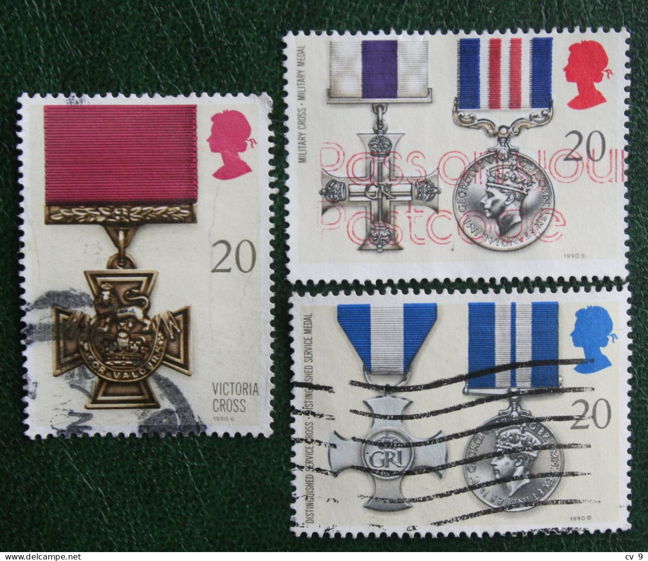 Awards Bravery Medals (Mi 1290 1292 1294) 1990 Used Gebruikt Oblitere ENGLAND GRANDE-BRETAGNE GB GREAT BRITAIN - Used Stamps