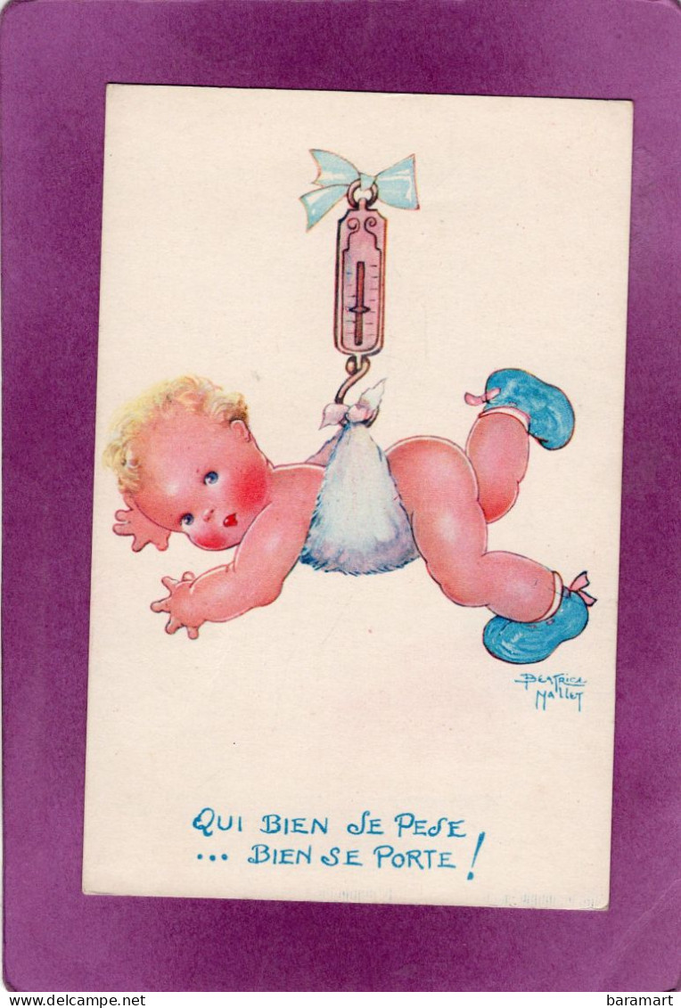 Humour  Qui Bien Se Pèse ... Bien Se Porte !   Illustrateur Signé Béatrice MALLET - Mallet, B.